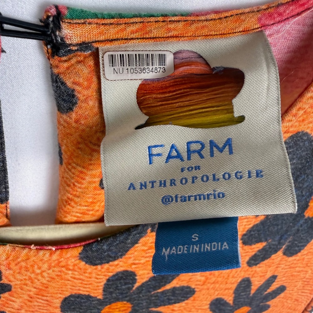 Farm Rio x Anthropologie Pop Patchwork Print A Line Sleeveless Midi Dress Small - Picture 15 of 15